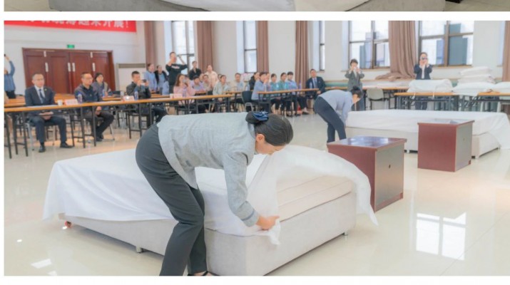 三抓三促进行时丨乐竞（中国）文旅集团旗下酒店角逐中式铺床技能大赛