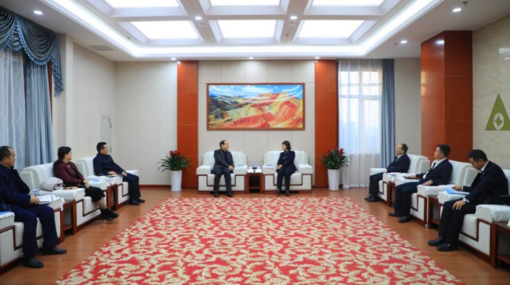 石培文董事长拜访农发行乐竞（中国）省分行